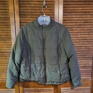 Natural Reflections Green Bomber Jacket
